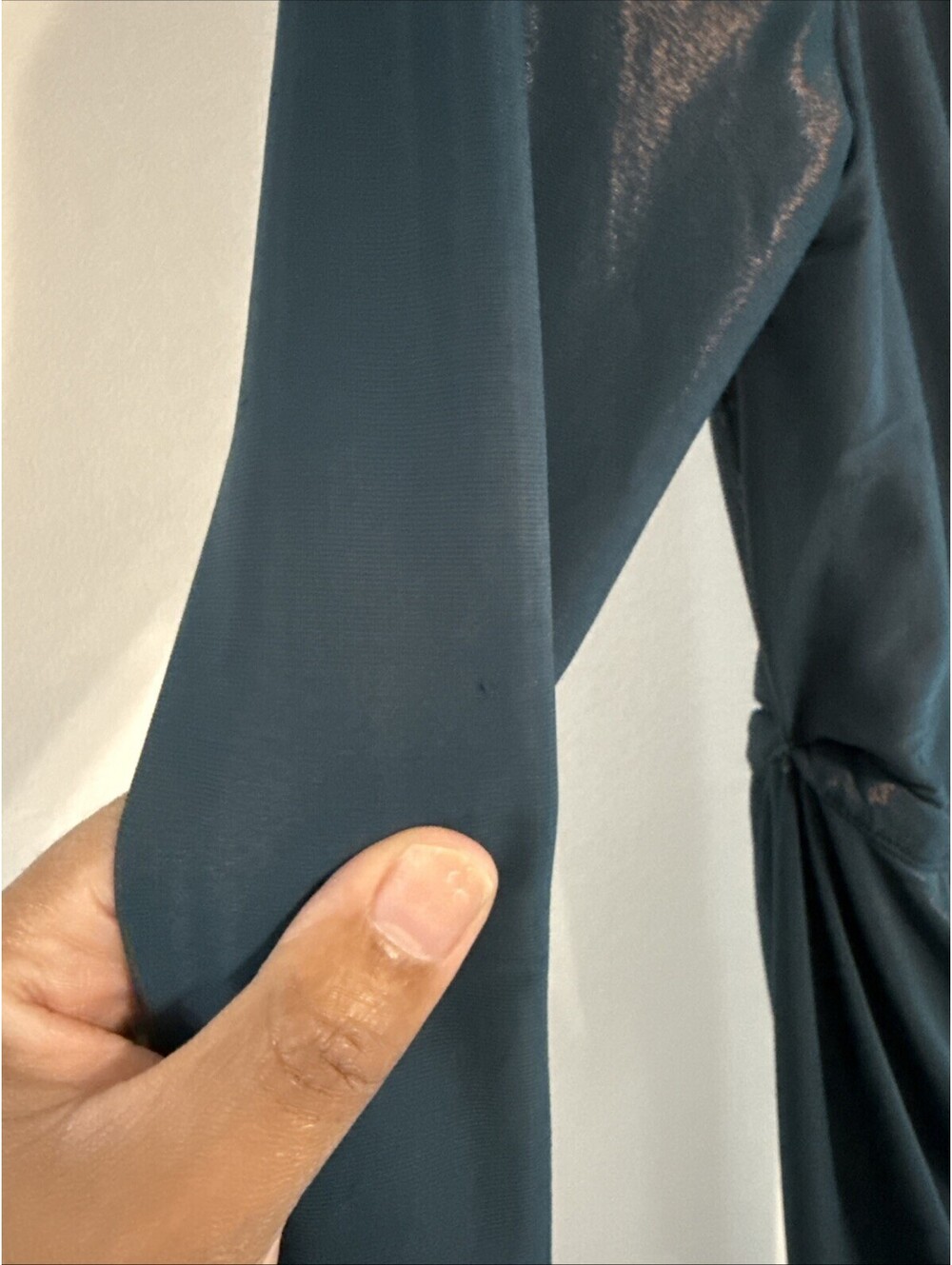 RONNY KOBO Sera Jersey Front Ruching Midi Dress Sz: LRG (flaw) - Picture 6 of 15